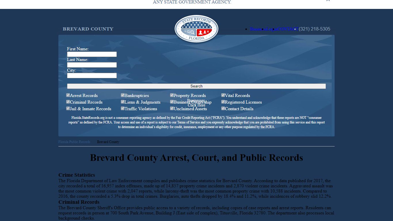 Brevard County Arrest, Court, and Public Records